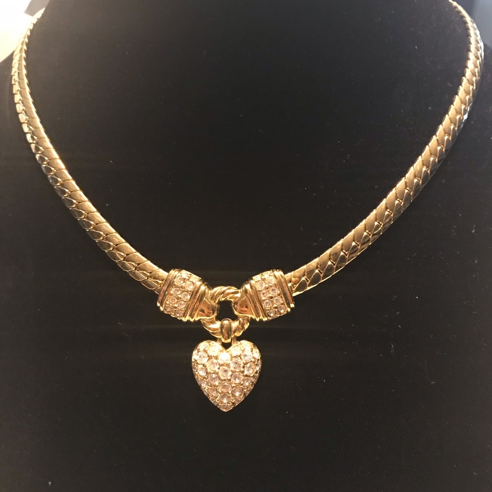 Touchstone Crystal Swarovski Heart Necklace